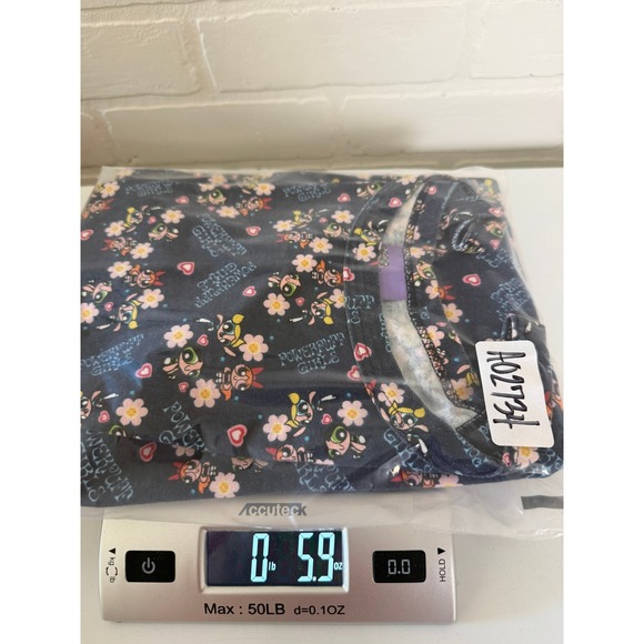 VTG Y2K The Powerpuff Girls Cartoon Network Kids L Dress Navy Blue Floral 2000s - Picture 10 of 10